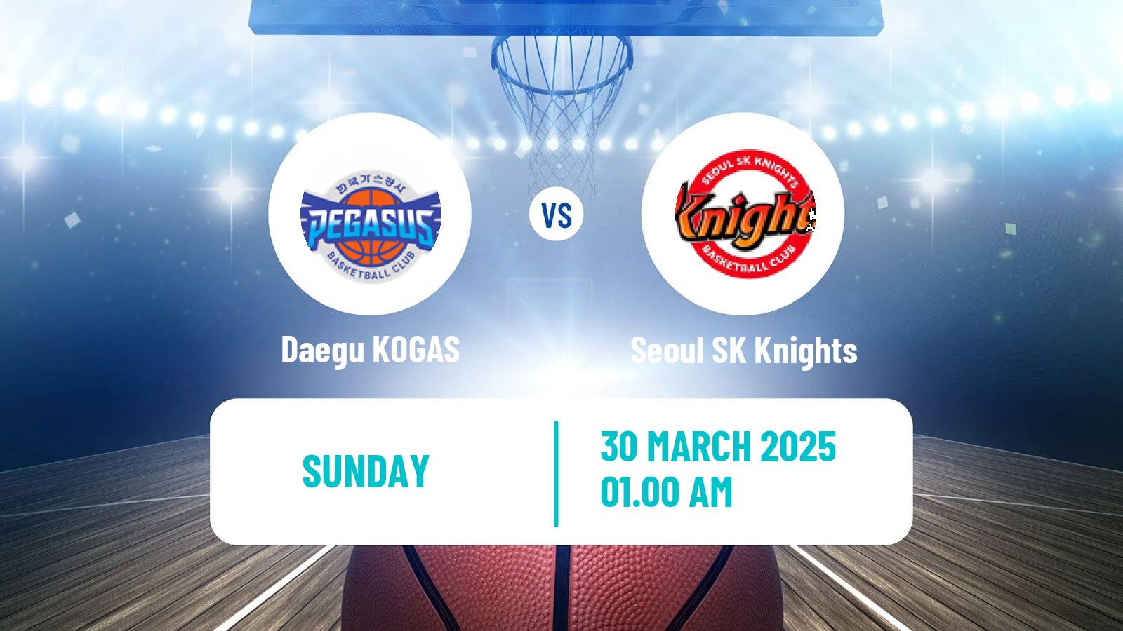Basketball KBL Daegu KOGAS - Seoul SK Knights