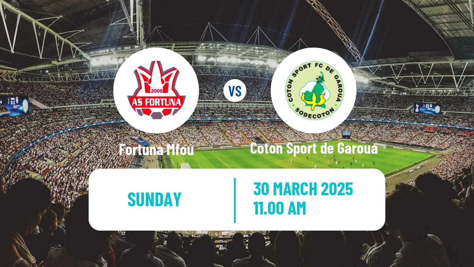 Soccer Cameroon Elite One Fortuna Mfou - Coton Sport de Garoua