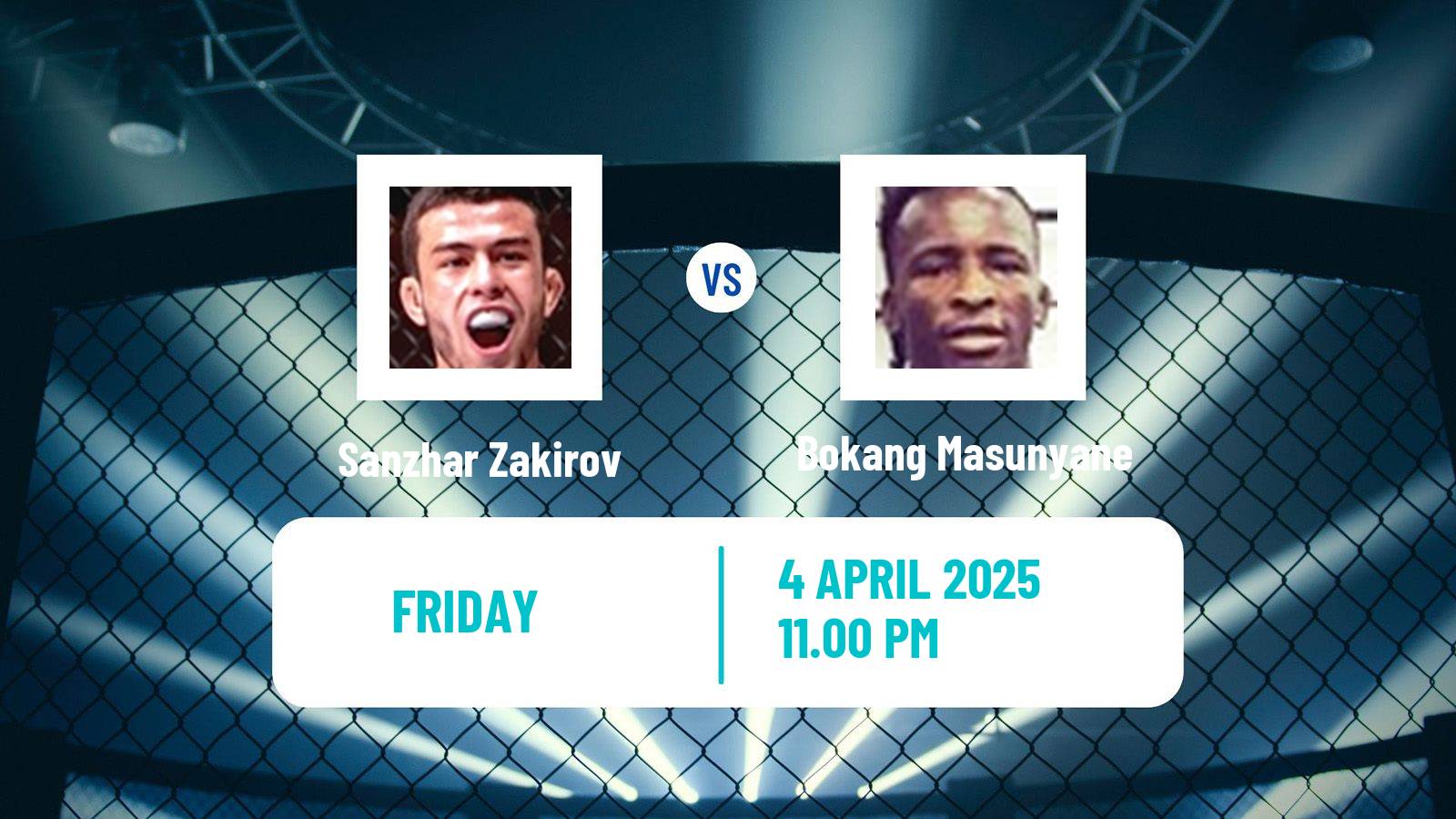 MMA Flyweight One Championship Men Sanzhar Zakirov - Bokang Masunyane