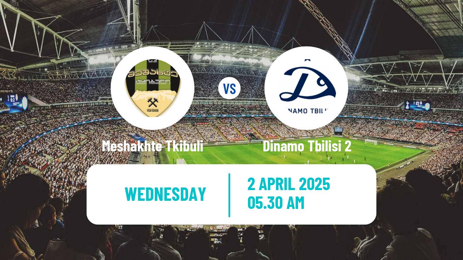 Soccer Georgian Erovnuli Liga 2 Meshakhte Tkibuli - Dinamo Tbilisi 2