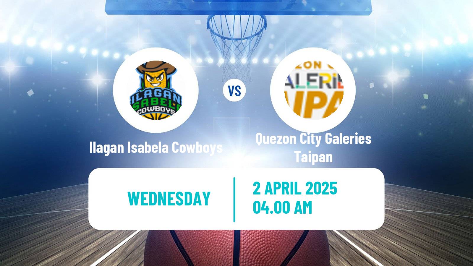 Basketball Philippines MBPL  Ilagan Isabela Cowboys - Quezon City Galeries Taipan