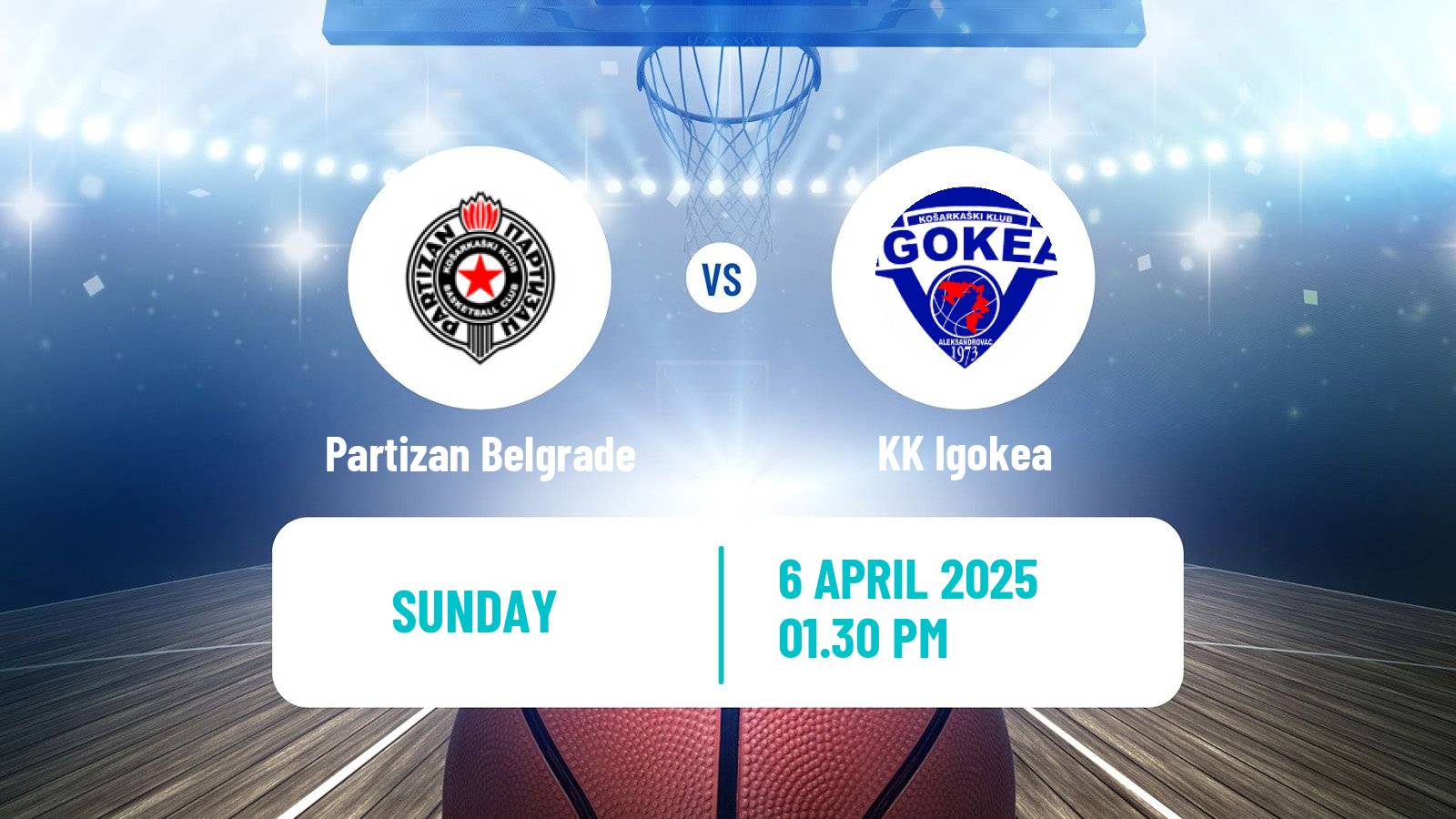 Basketball Adriatic League Partizan Belgrade - Igokea