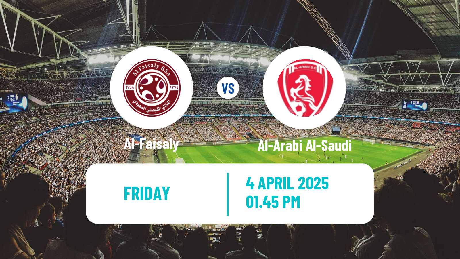 Soccer Saudi Division 1 Al-Faisaly - Al-Arabi Al-Saudi