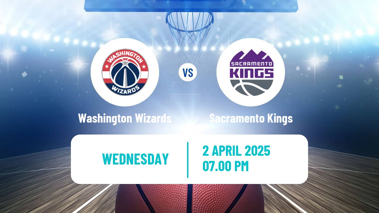 Basketball NBA Washington Wizards - Sacramento Kings