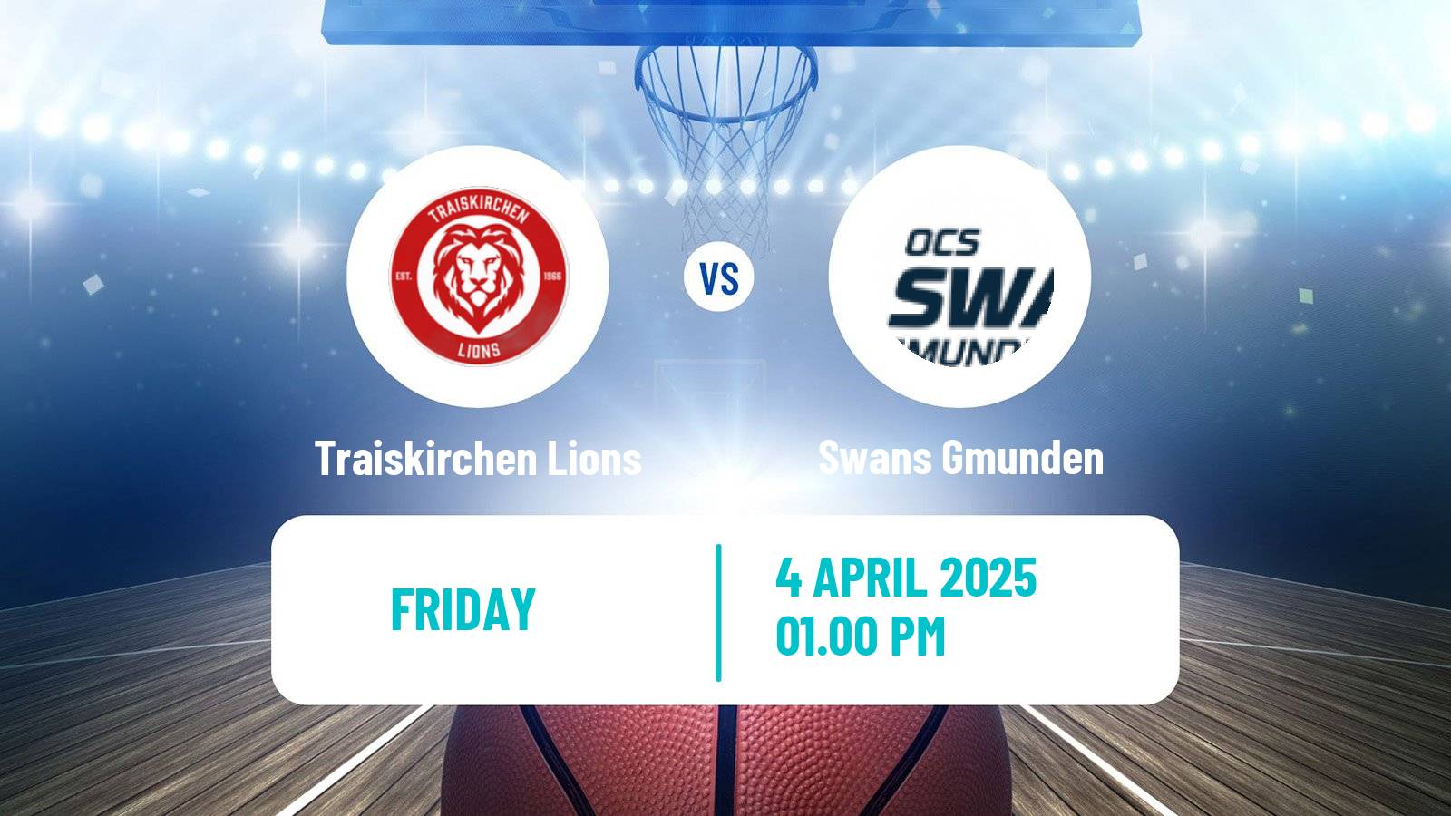 Basketball Austrian Superliga Basketball Traiskirchen Lions - Swans Gmunden