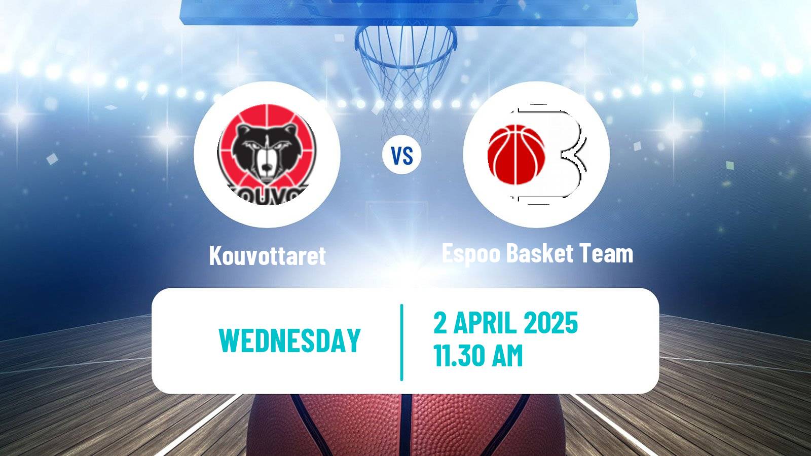 Basketball Finnish Korisliiga Women Kouvottaret - Espoo Basket Team