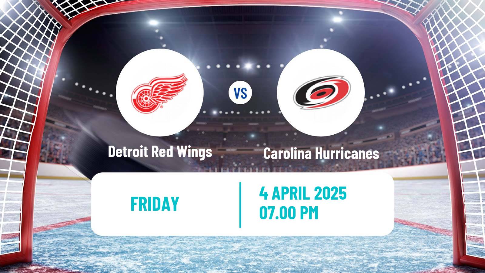 Hockey NHL Detroit Red Wings - Carolina Hurricanes