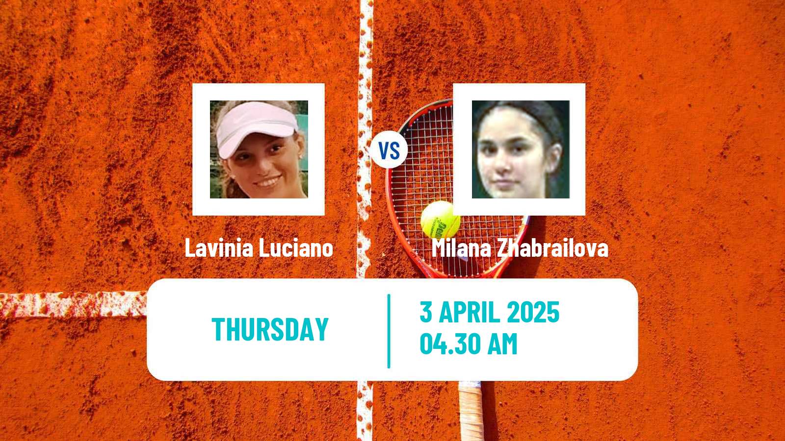 Tennis ITF W15 Monastir 13 Women Lavinia Luciano - Milana Zhabrailova
