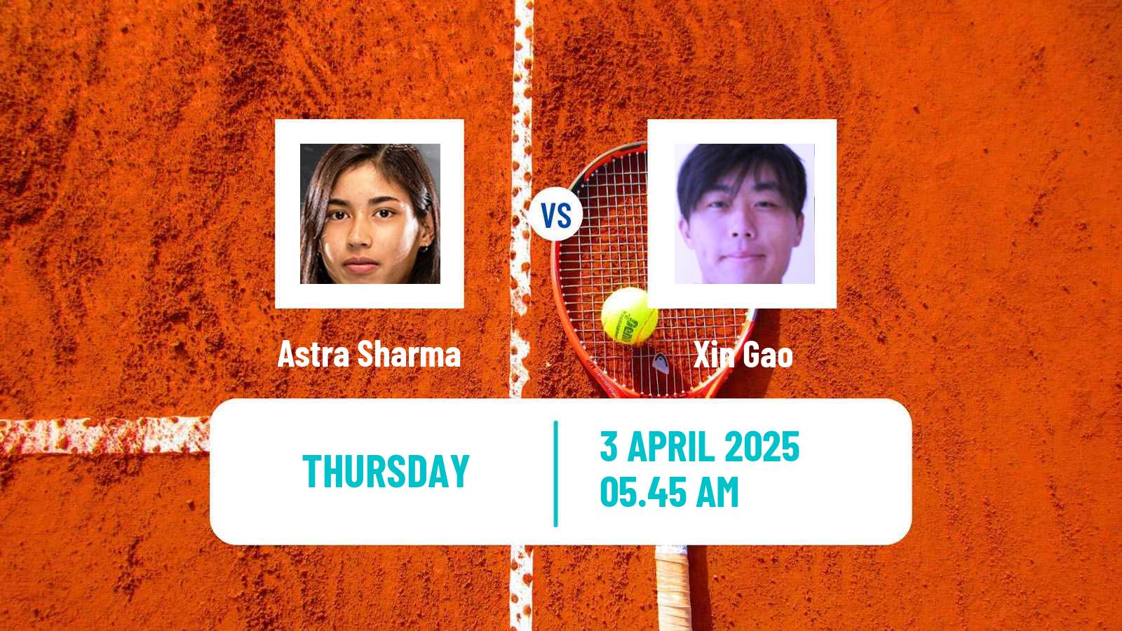 Tennis Antalya 3 Challenger Women Astra Sharma - Xin Gao