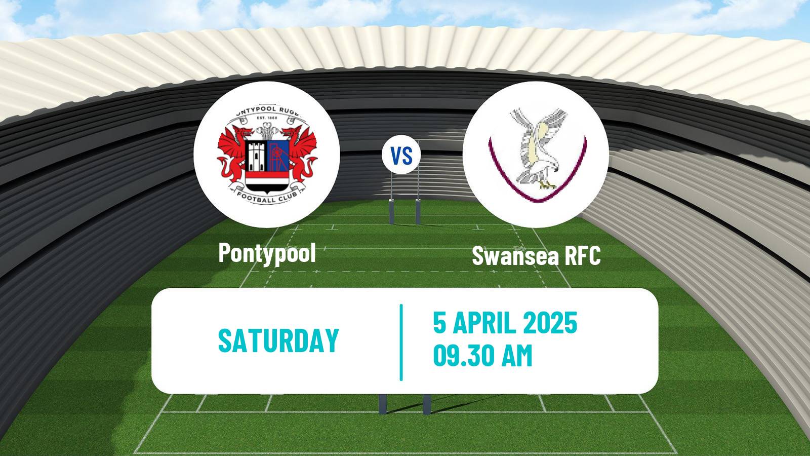 Rugby union Welsh Super Rygbi Cymru Pontypool - Swansea