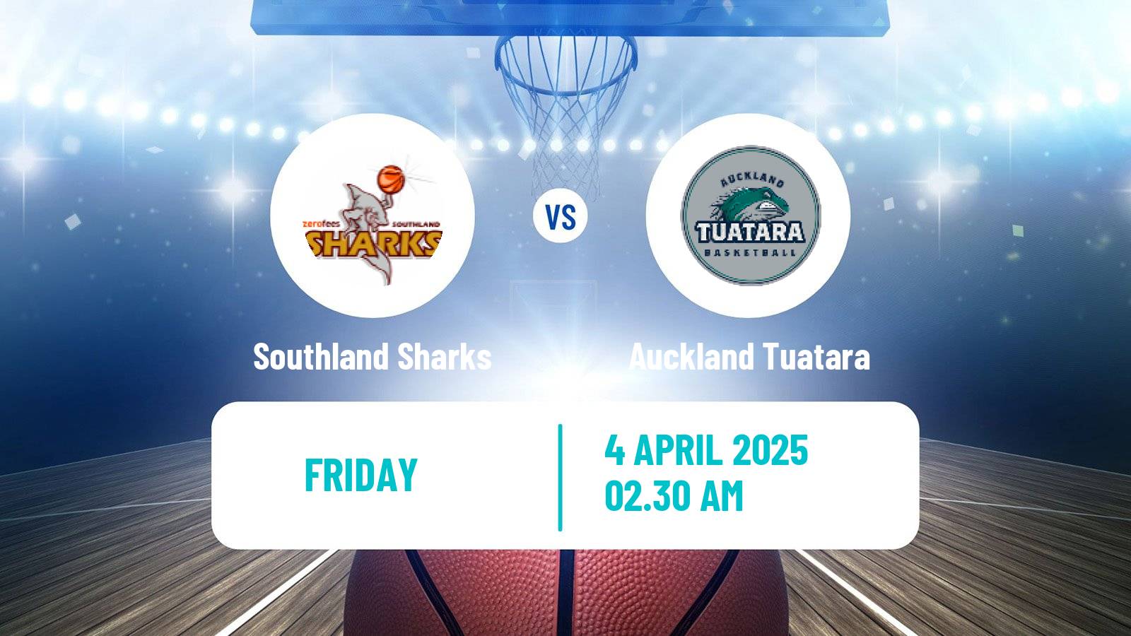 Basketball New Zealand NBL Southland Sharks - Auckland Tuatara