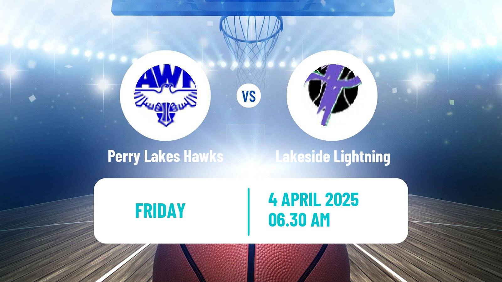 Basketball Australian NBL1 West Women Perry Lakes Hawks - Lakeside Lightning
