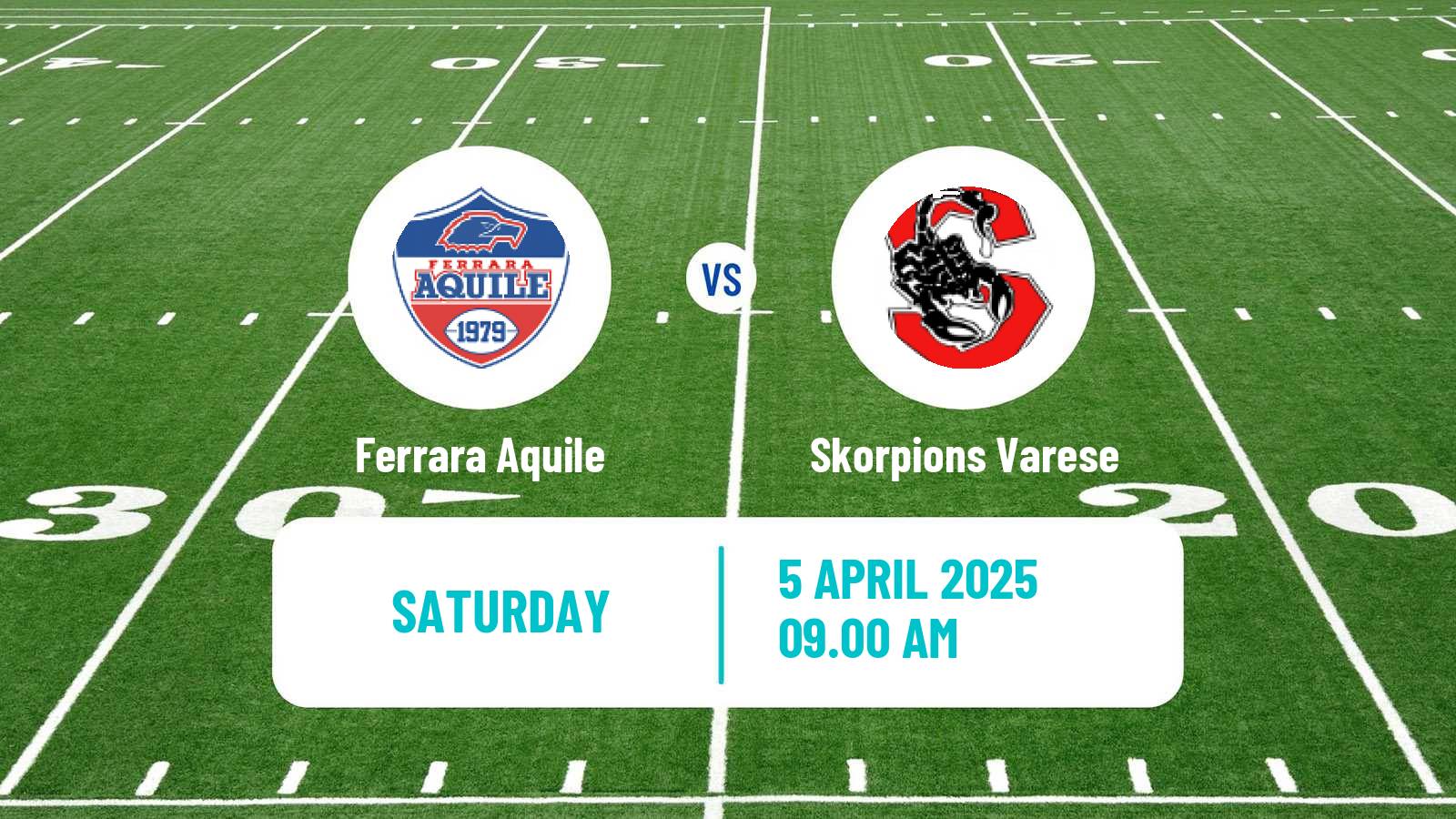 American football Italian IFL Ferrara Aquile - Skorpions Varese