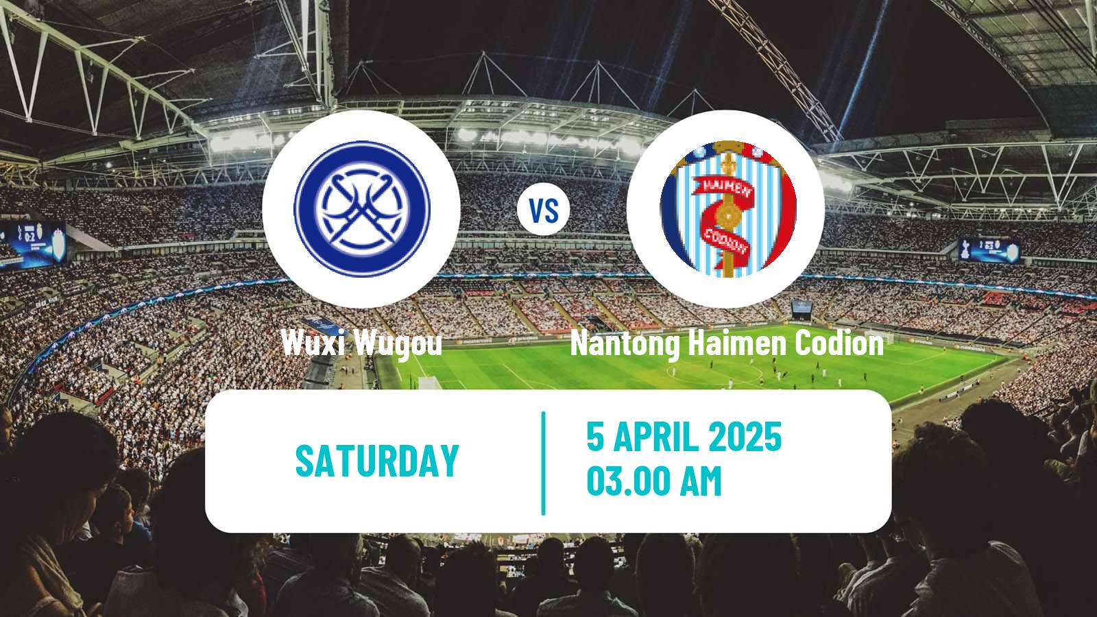 Soccer Chinese Yi League Wuxi Wugou - Nantong Haimen Codion