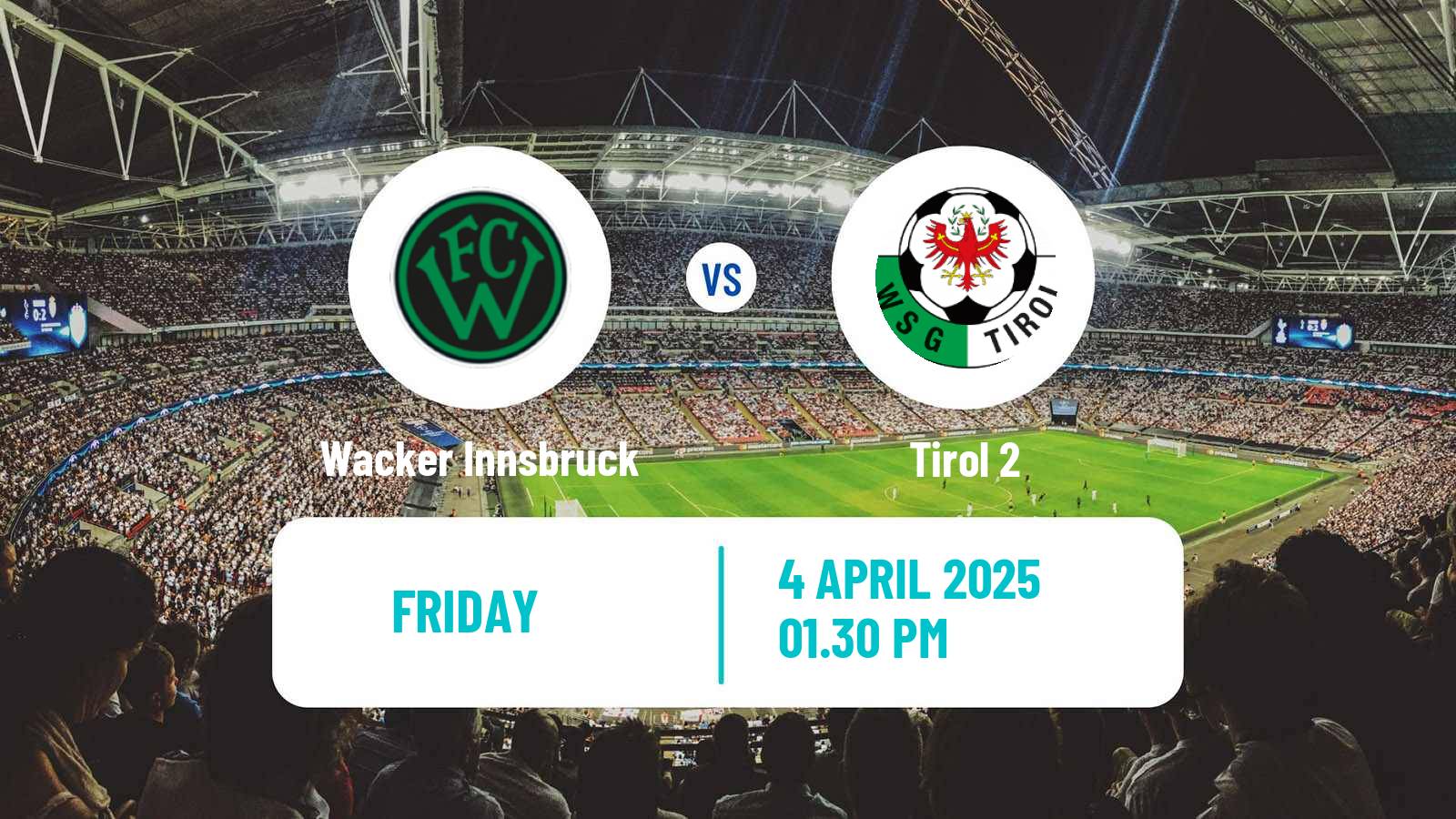 Soccer Austrian Landesliga Tirol Wacker Innsbruck - Tirol 2