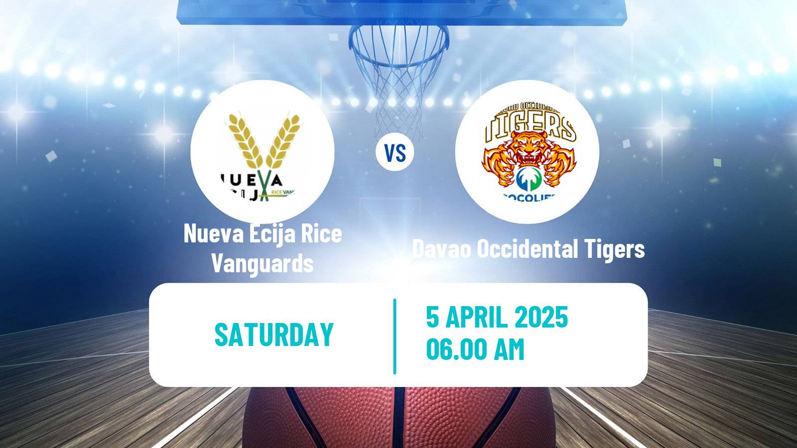 Basketball Philippines MBPL  Nueva Ecija Rice Vanguards - Davao Occidental Tigers