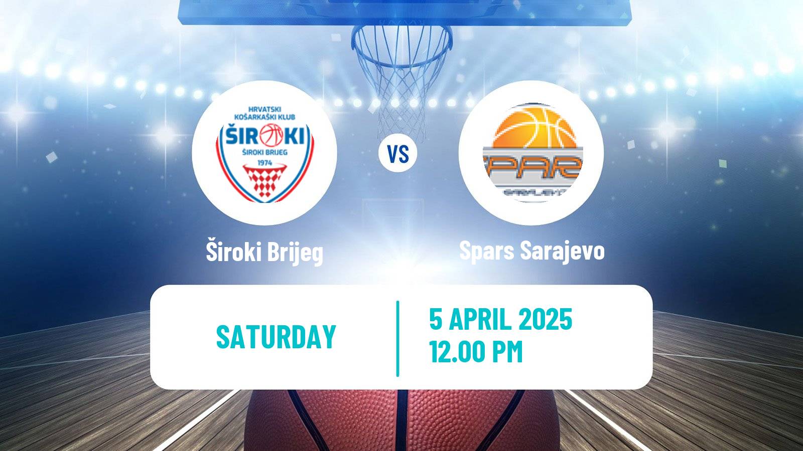 Basketball Bosnian Prvenstvo Basketball Široki Brijeg - Spars Sarajevo