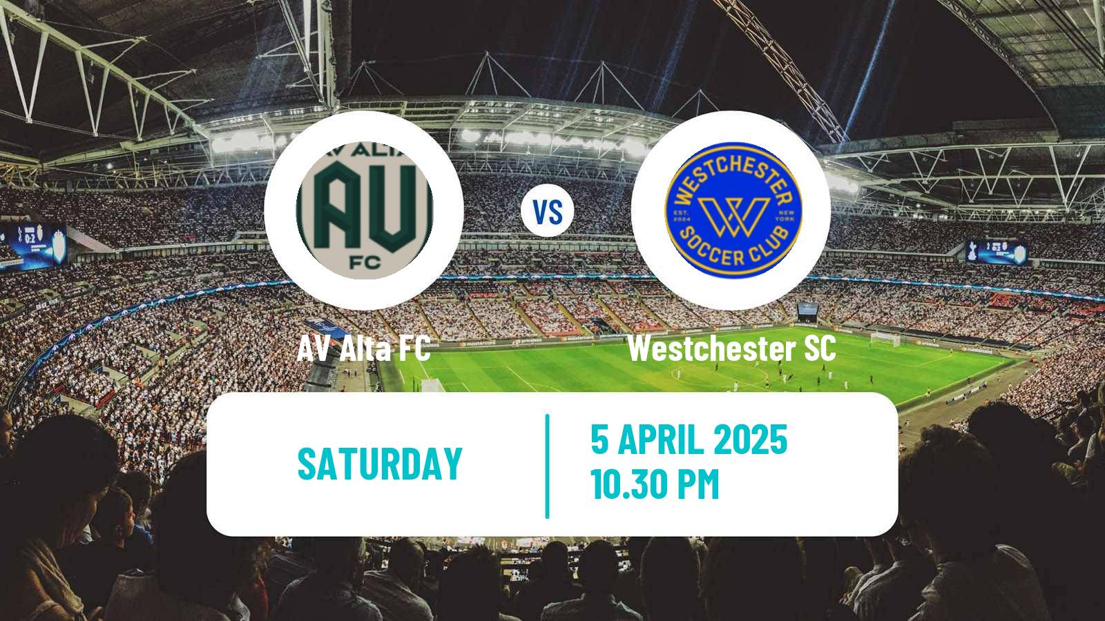 Soccer USL League One AV Alta - Westchester SC