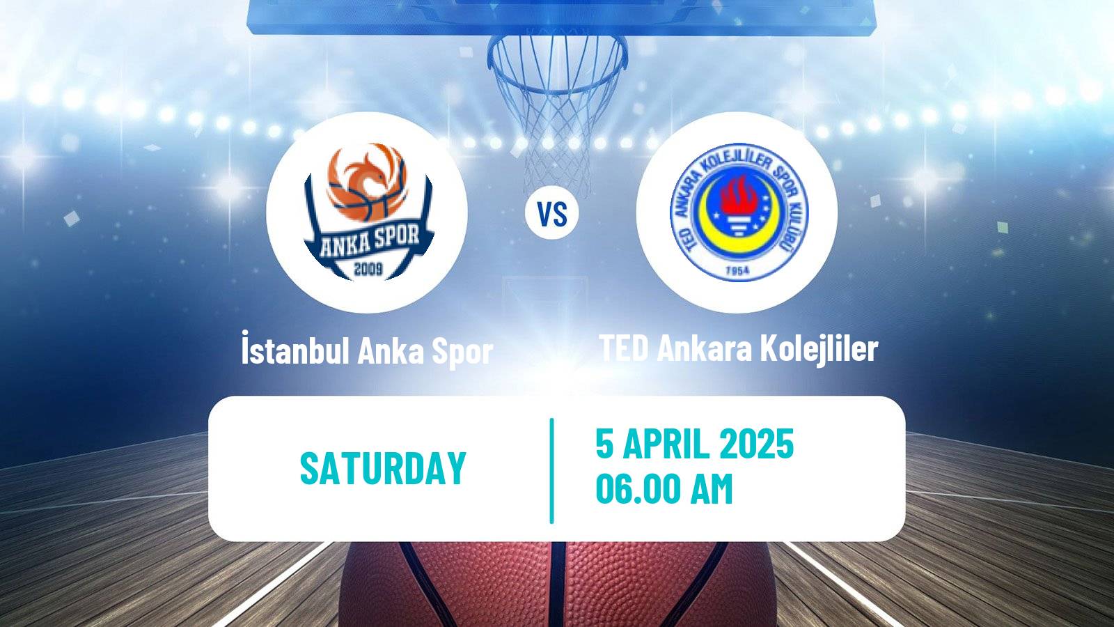Basketball Turkish TBL İstanbul Anka Spor - TED Ankara Kolejliler