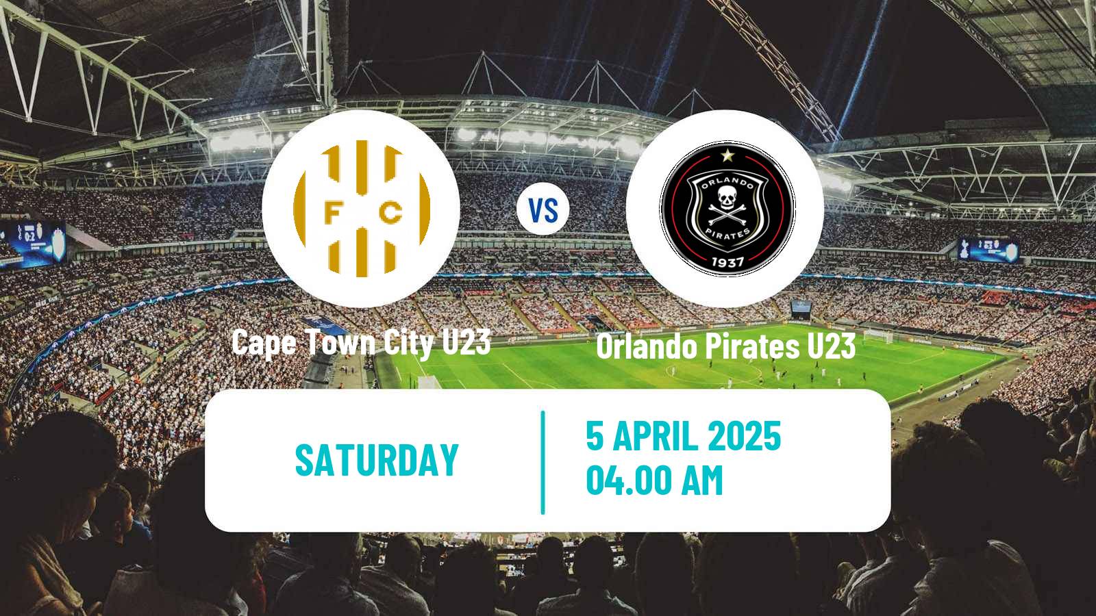 Soccer South African Diski Challenge Cape Town City U23 - Orlando Pirates U23