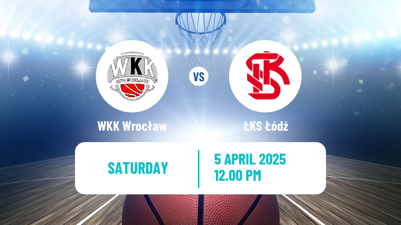 Basketball Polish 1 Liga Basketball WKK Wrocław - ŁKS Łódź