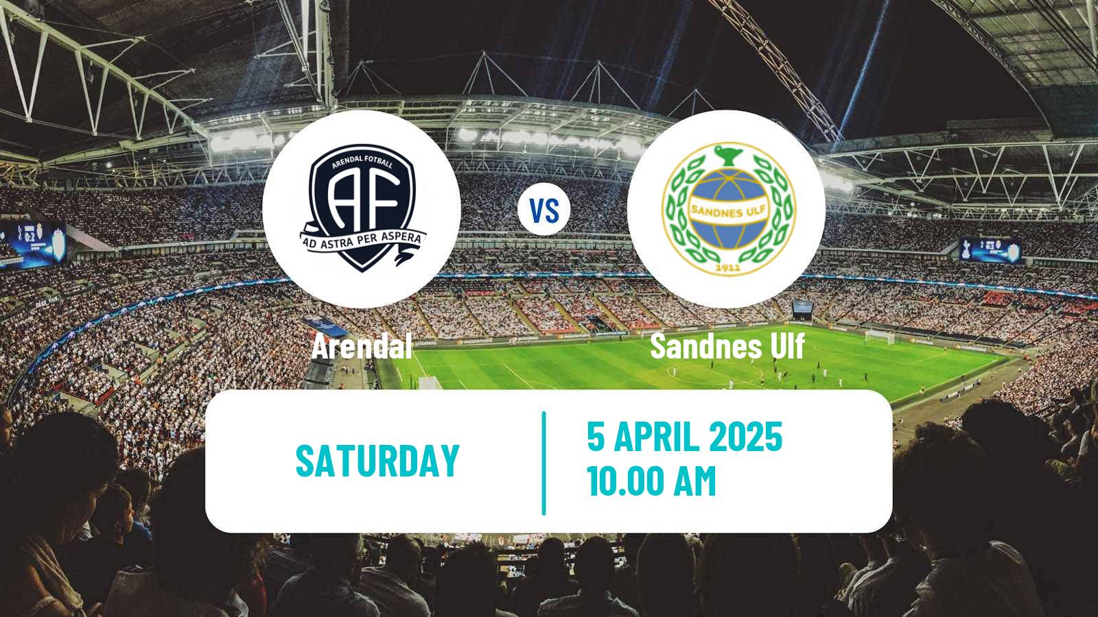 Soccer Norwegian Division 2 - Group 1 Arendal - Sandnes Ulf