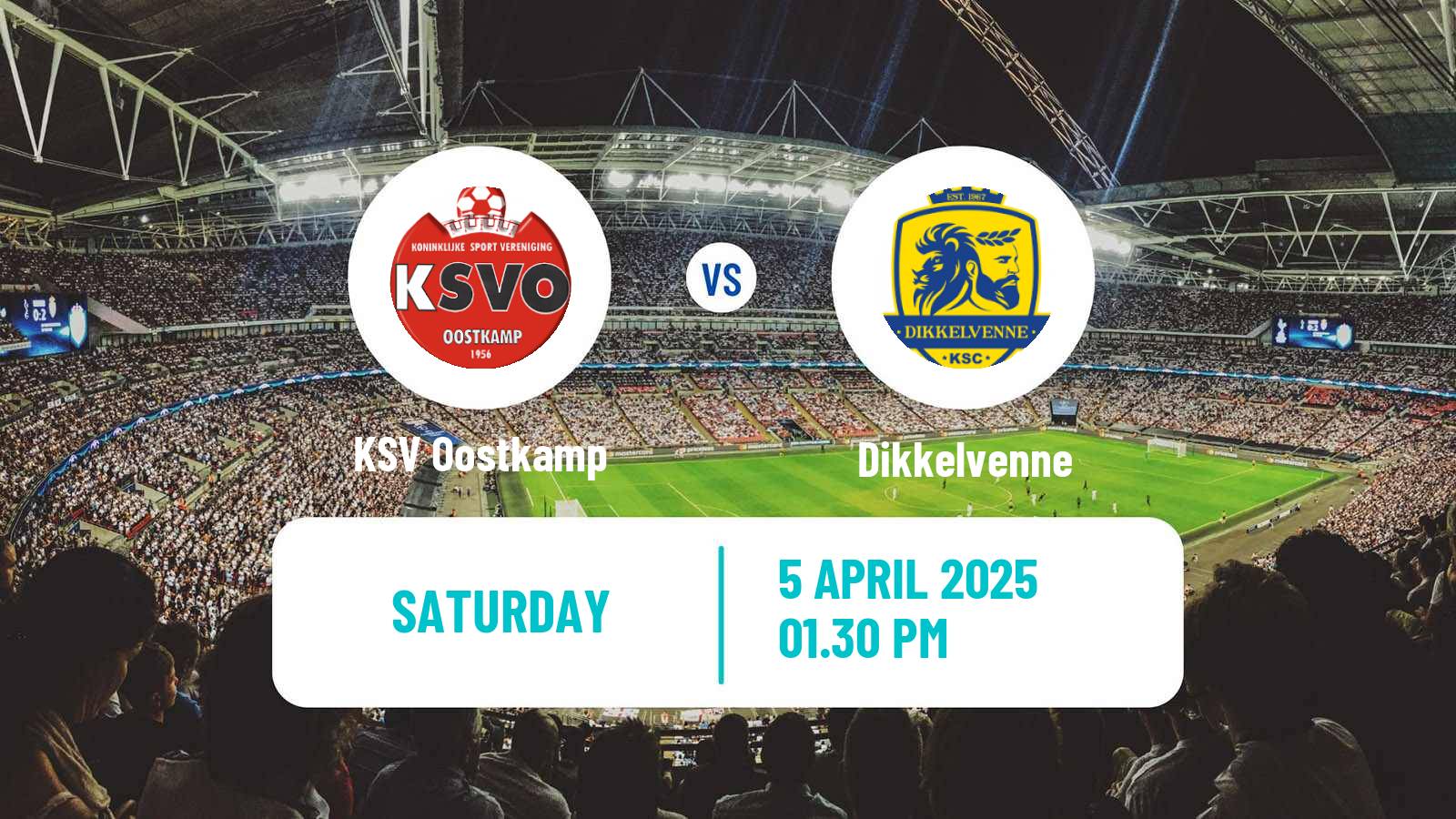 Soccer Belgian Second Amateur Division Group A Oostkamp - Dikkelvenne