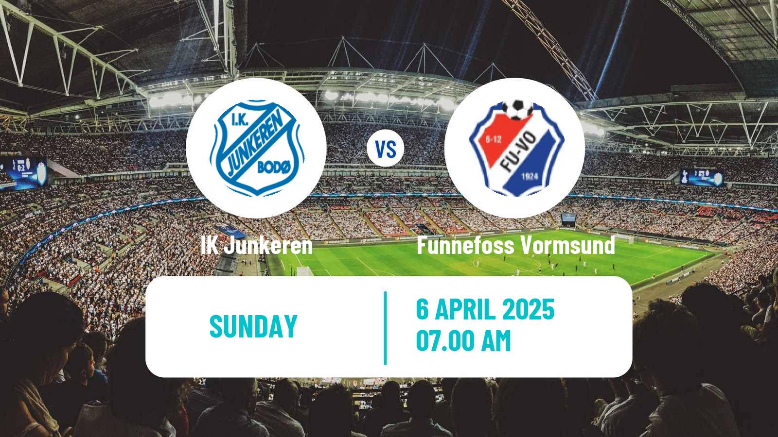Soccer Norwegian Division 3 - Group 1 Junkeren - Funnefoss Vormsund