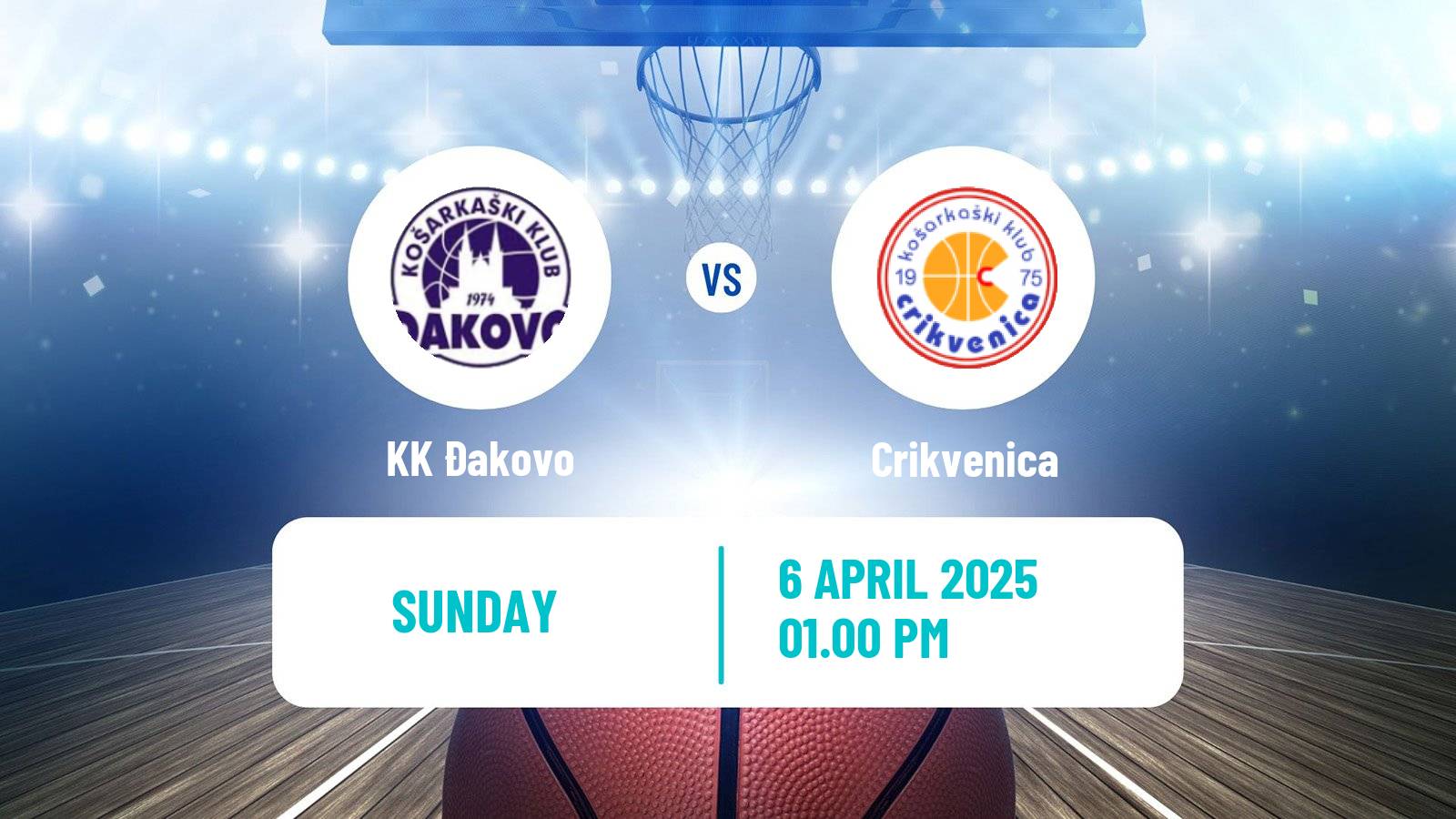 Basketball Croatian Prva Liga Basketball Đakovo - Crikvenica