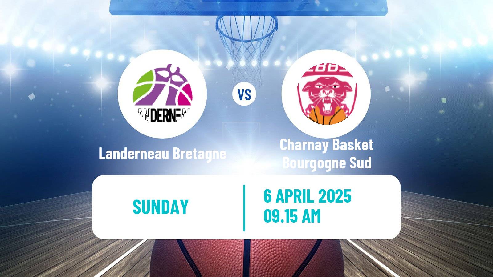 Basketball French LFB Landerneau Bretagne - Charnay Basket Bourgogne Sud