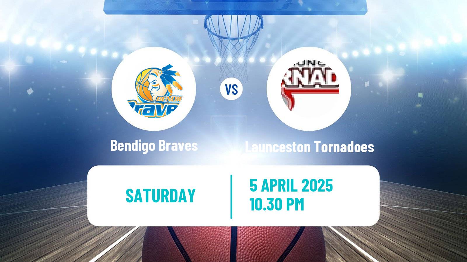 Basketball Australian NBL1 South Women Bendigo Braves - Launceston Tornadoes
