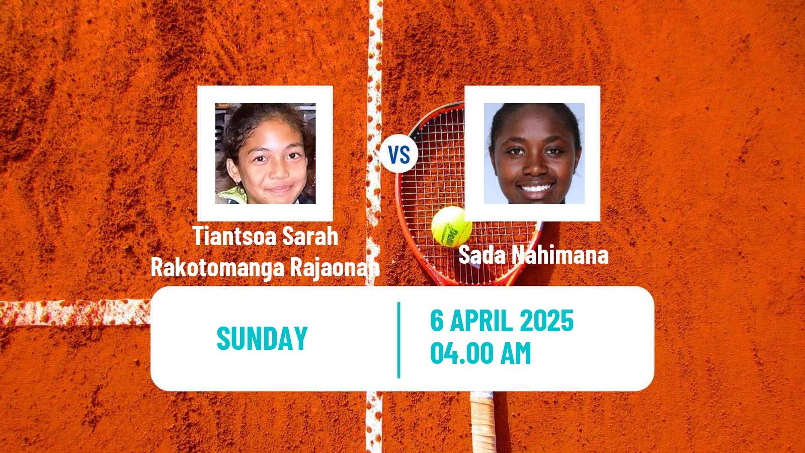 Tennis ITF W50 Bujumbura 2 Women Tiantsoa Sarah Rakotomanga Rajaonah - Sada Nahimana