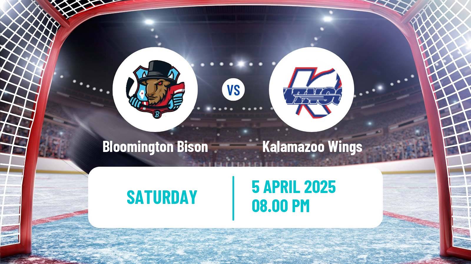 Hockey ECHL Bloomington Bison - Kalamazoo Wings