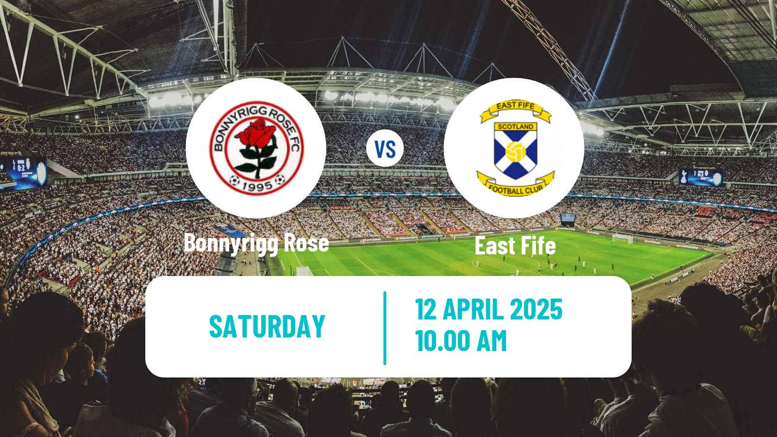 Soccer Scottish League Two Bonnyrigg Rose - East Fife