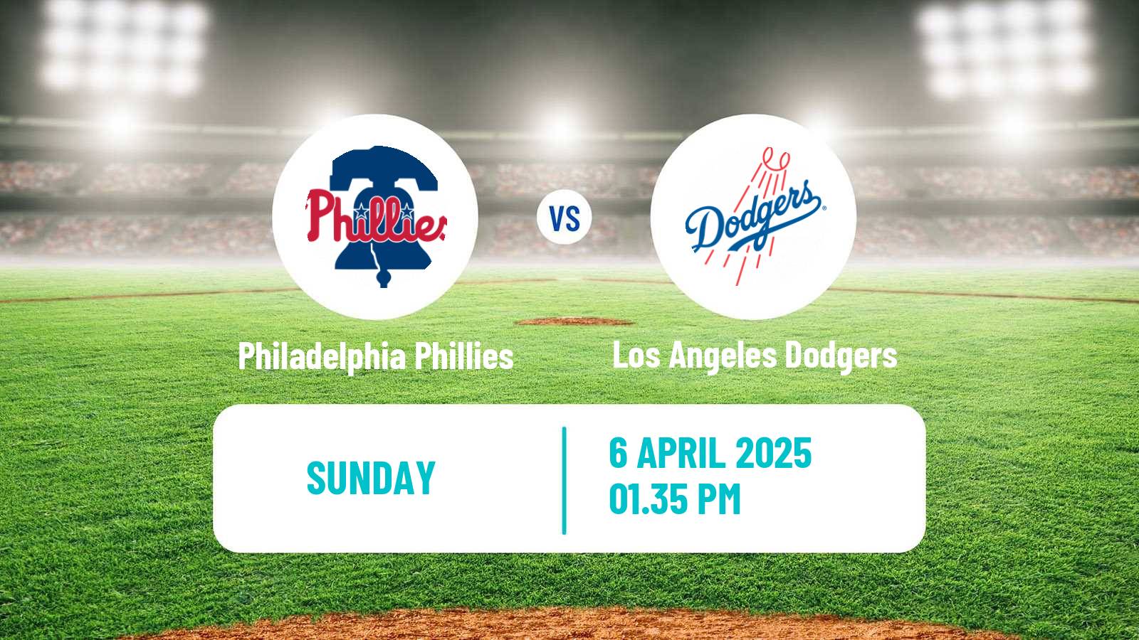 Baseball MLB Philadelphia Phillies - Los Angeles Dodgers