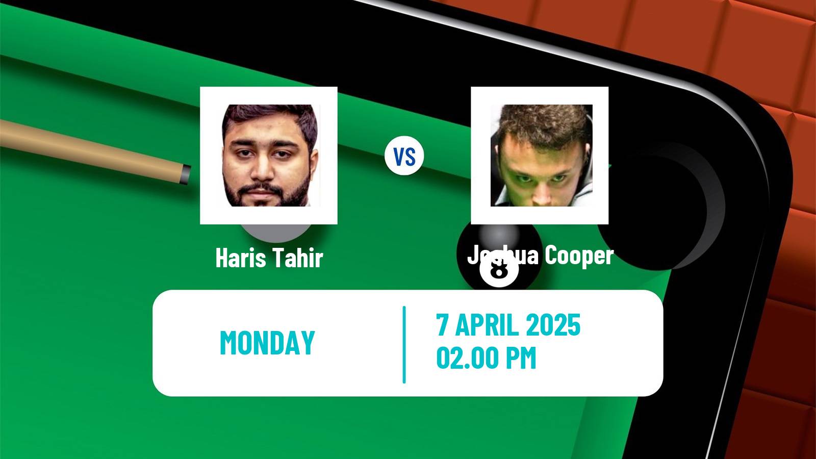 Snooker World Championship Haris Tahir - Joshua Cooper