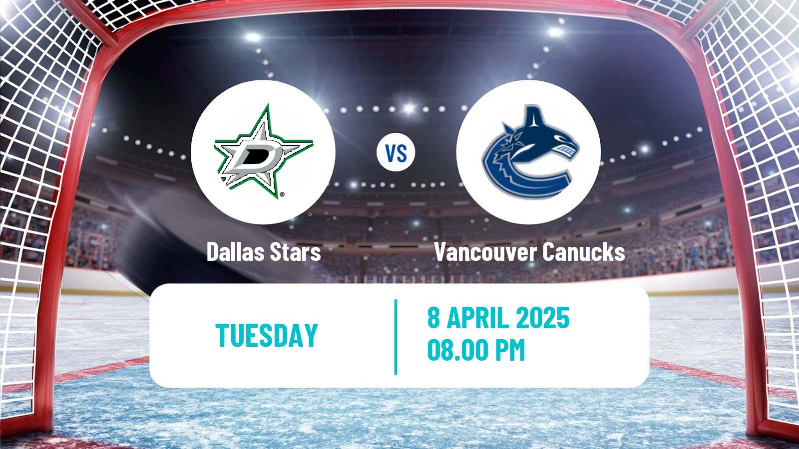 Hockey NHL Dallas Stars - Vancouver Canucks