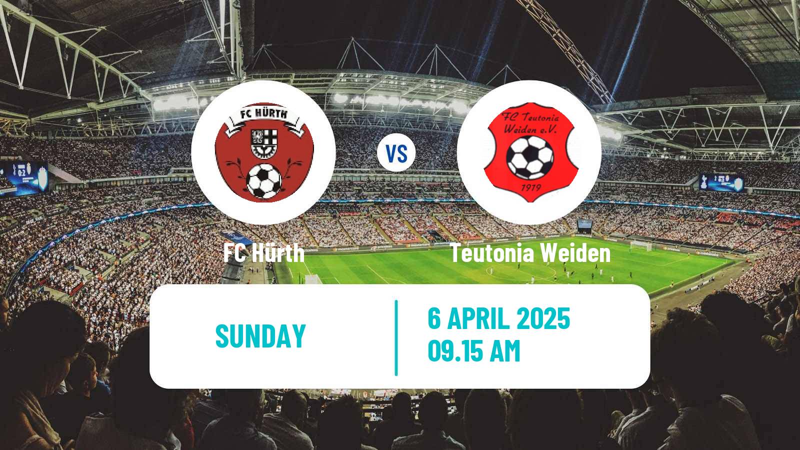 Soccer German Oberliga Mittelrhein Hürth - Teutonia Weiden