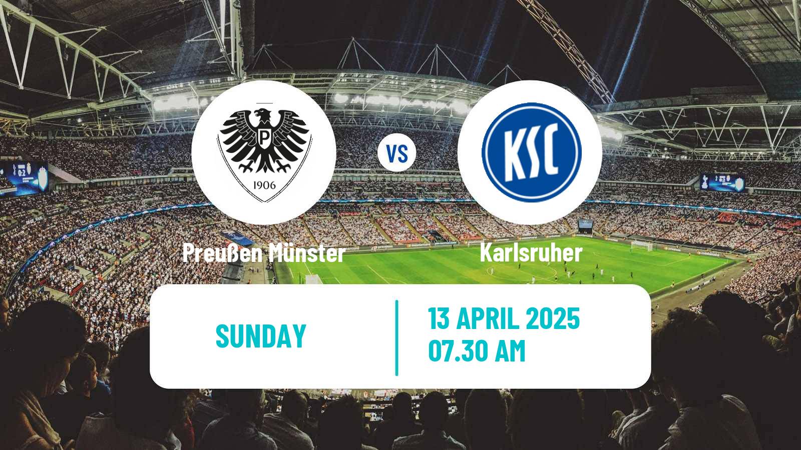 Soccer German 2 Bundesliga Preußen Münster - Karlsruher
