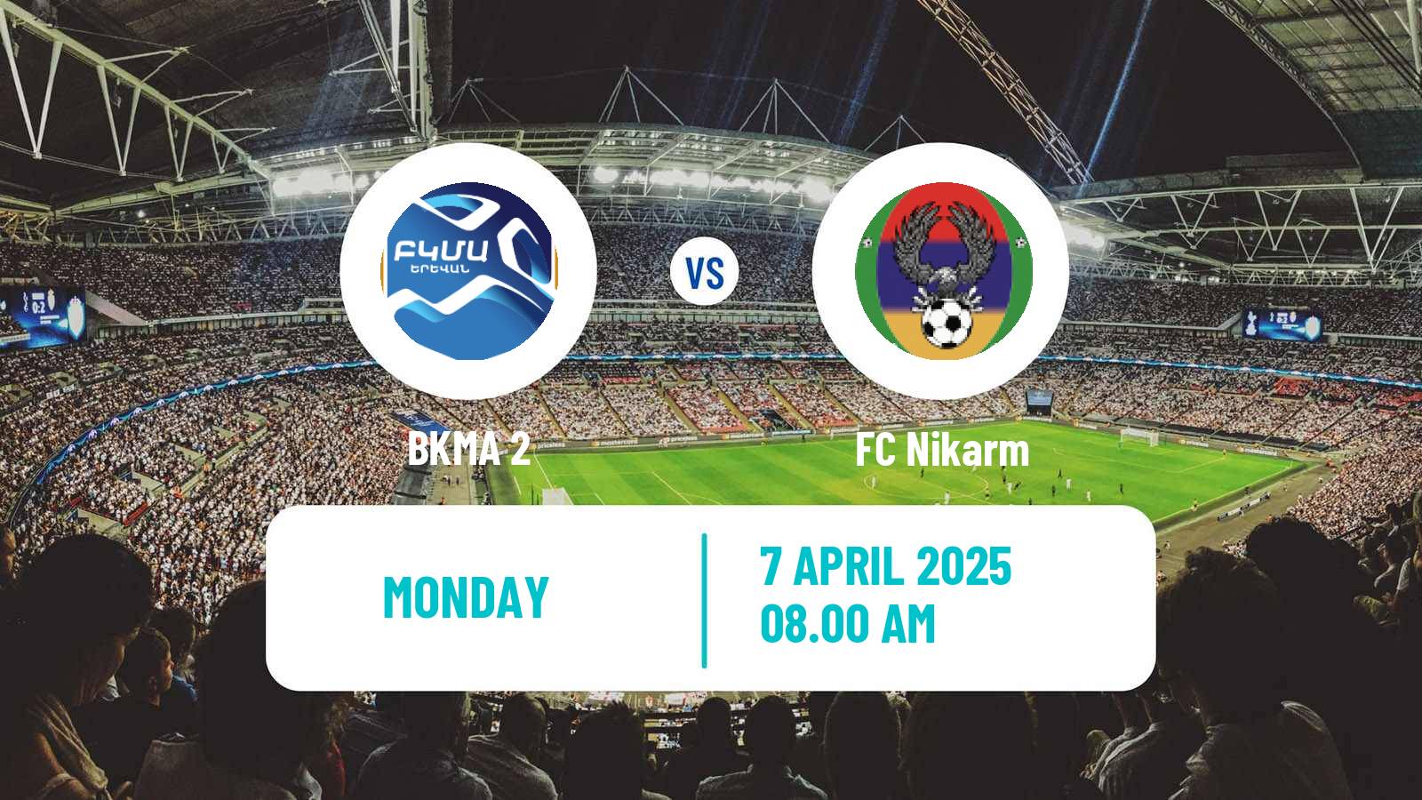 Soccer Armenian First League BKMA 2 - Nikarm