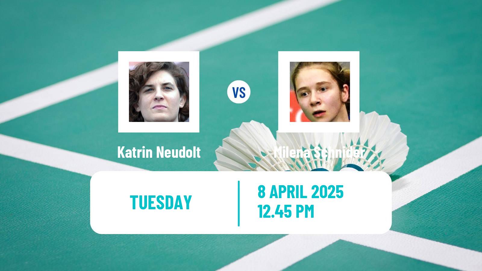 Badminton BWF European Championship Women Katrin Neudolt - Milena Schnider