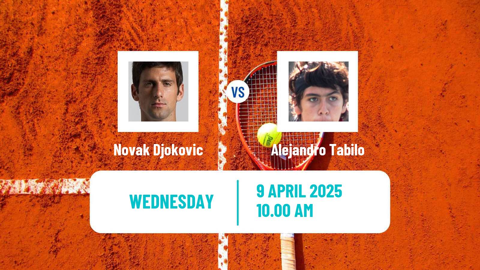 Tennis ATP Monte Carlo Novak Djokovic - Alejandro Tabilo