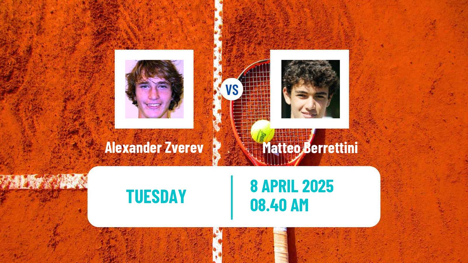 Tennis ATP Monte Carlo Alexander Zverev - Matteo Berrettini