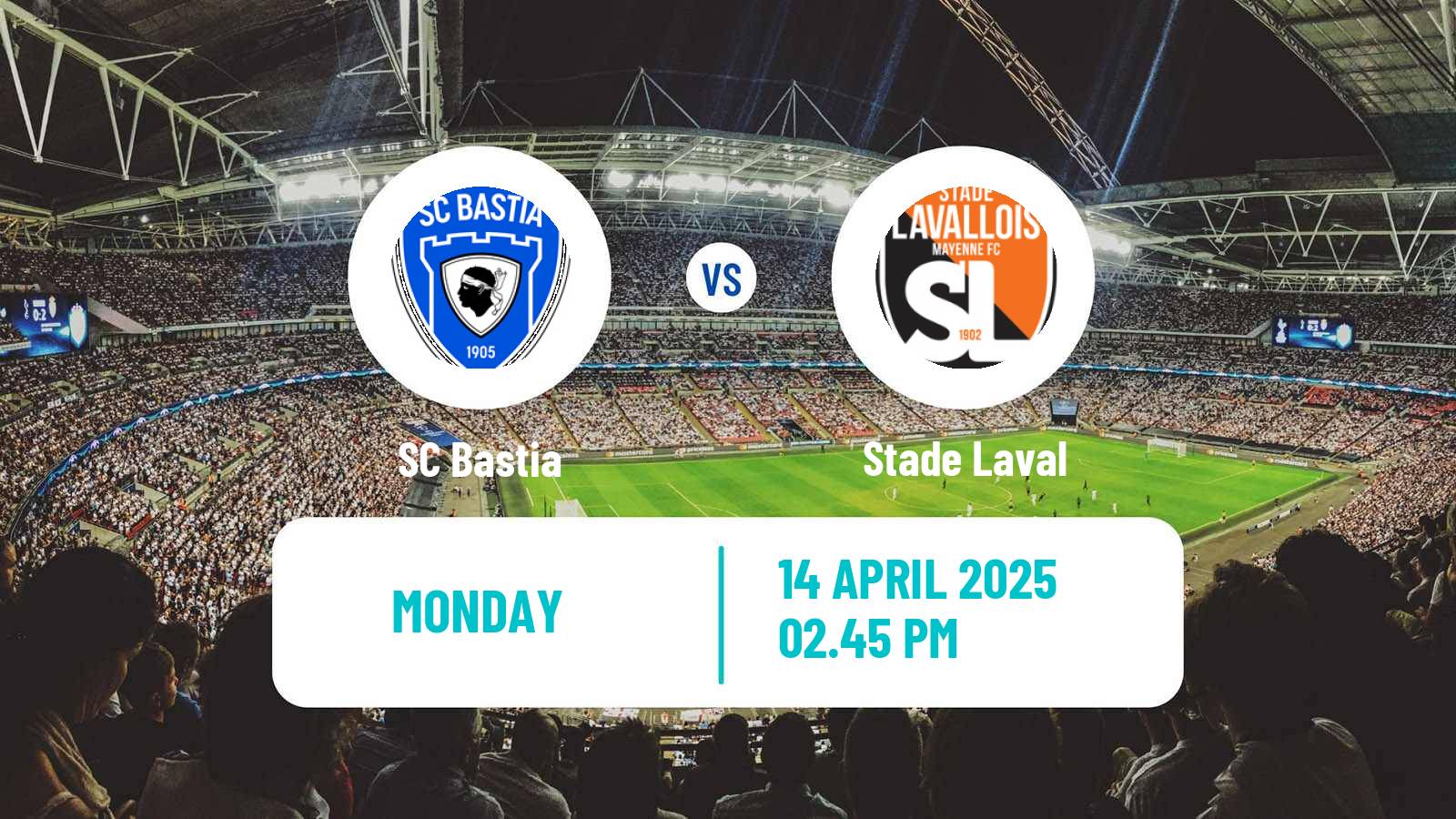 Soccer French Ligue 2 Bastia - Laval
