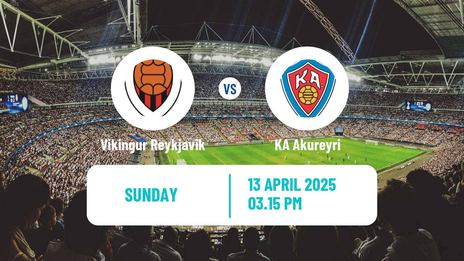 Soccer Icelandic Besta-deild karla Vikingur Reykjavik - KA Akureyri