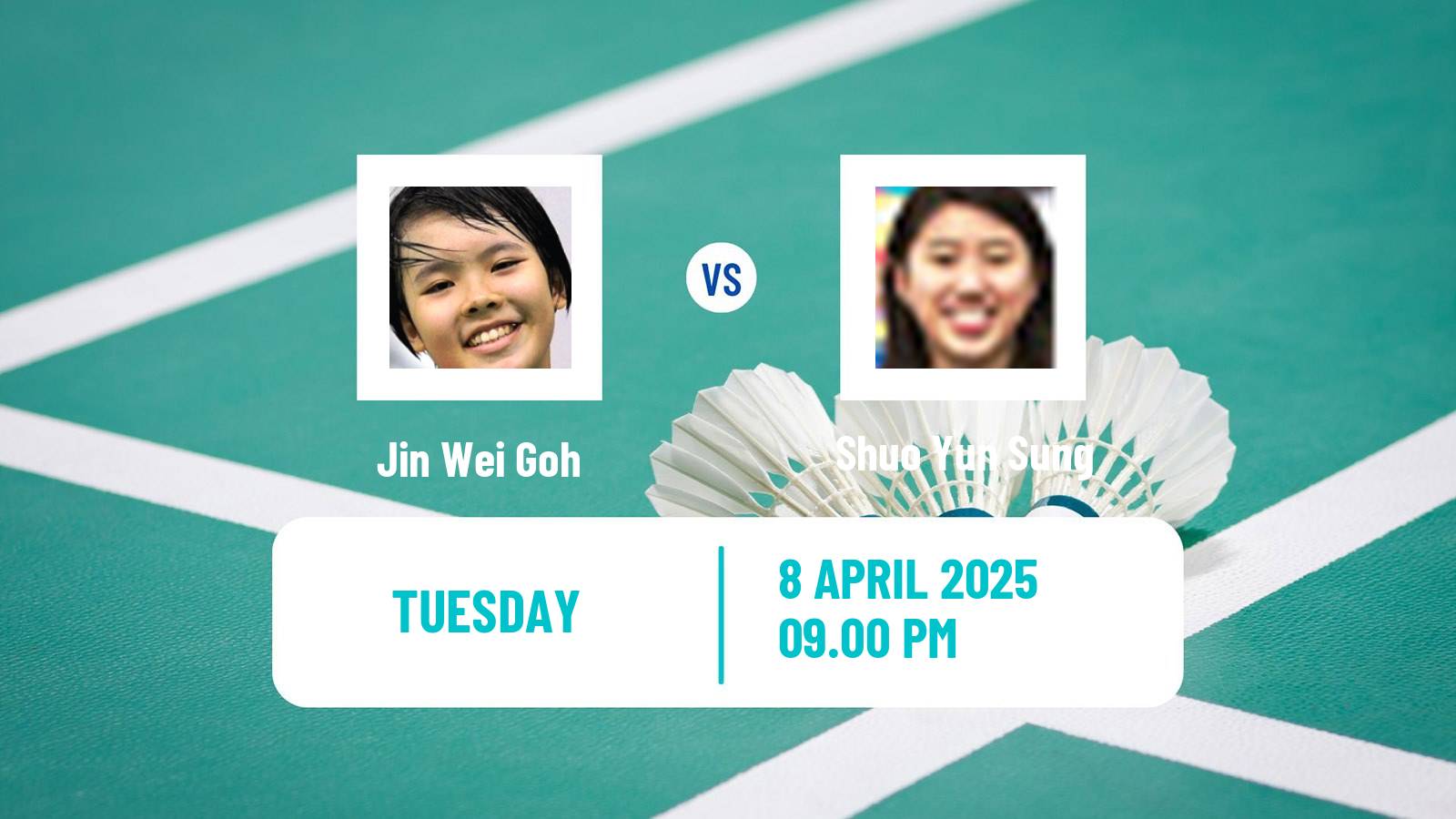 Badminton BWF Asia Championships Women Jin Wei Goh - Shuo Yun Sung