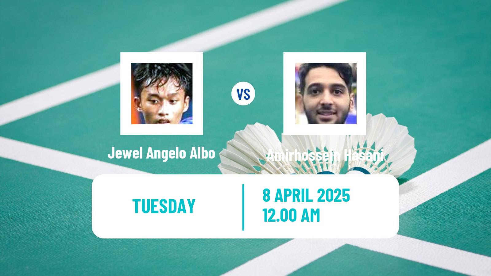 Badminton BWF Asia Championships Men Jewel Angelo Albo - Amirhossein Hasani