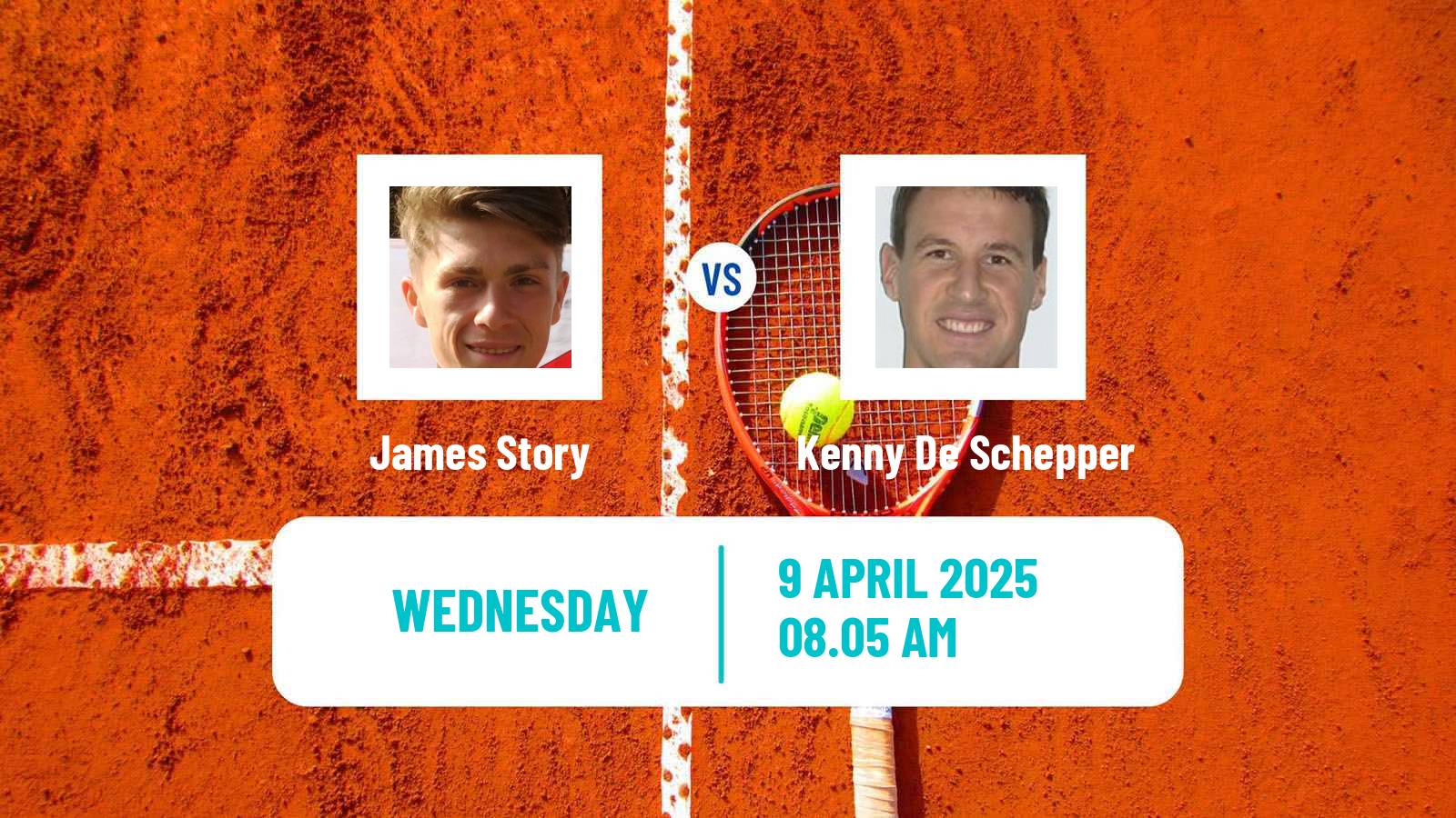 Tennis ITF M15 Monastir 14 Men James Story - Kenny De Schepper