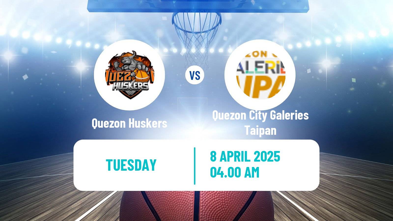 Basketball Philippines MBPL  Quezon Huskers - Quezon City Galeries Taipan