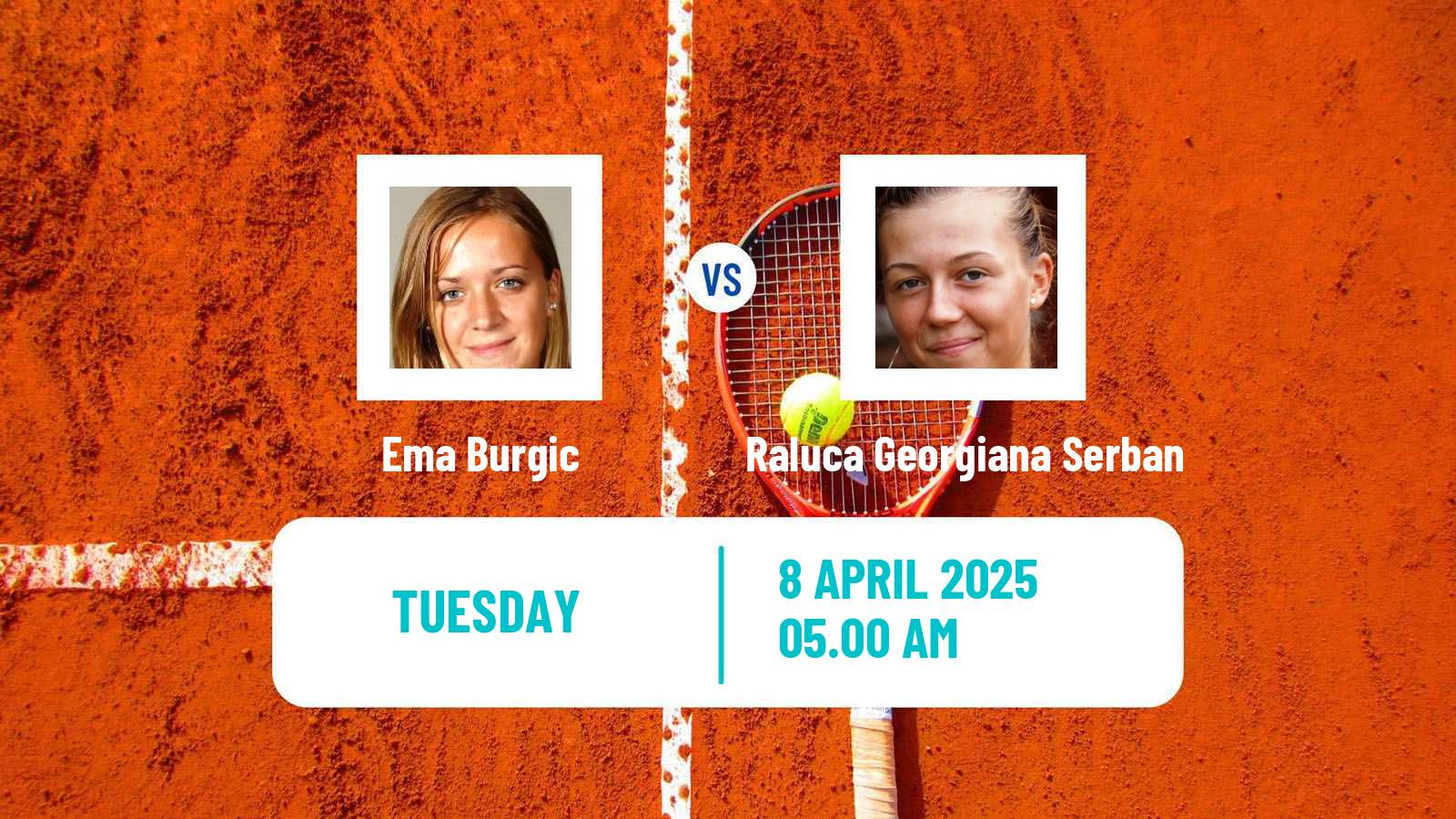 Tennis WTA Billie Jean King Cup Group II Ema Burgic - Raluca Georgiana Serban
